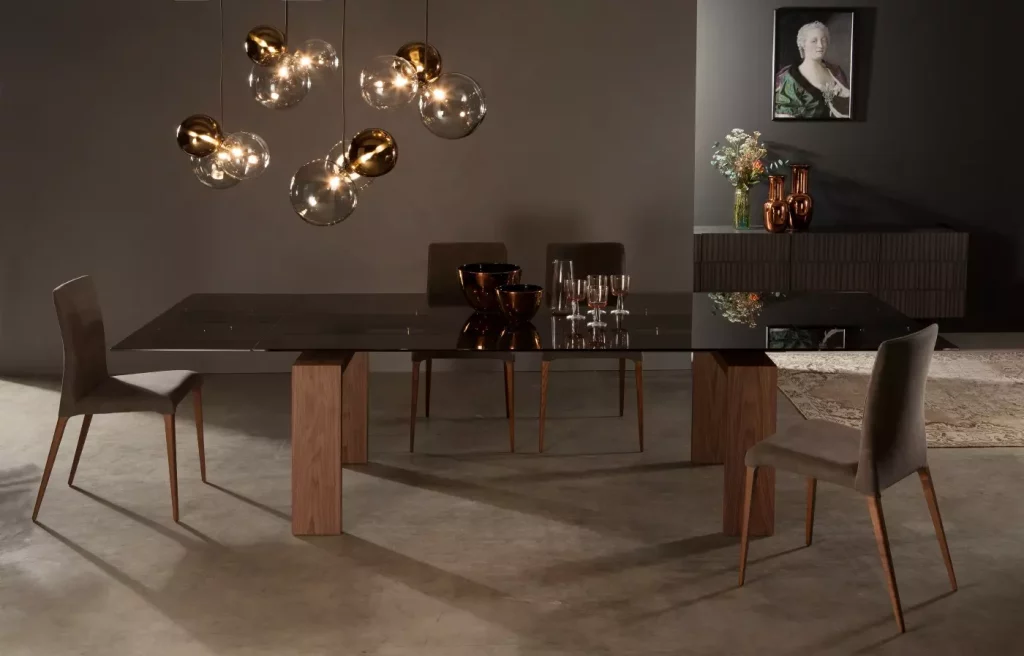 BROOKLYN - TC, jedálenský stôl a stoličky, stôl, moderný stôl, moderný taliansky nábytok, jedálenské stoly